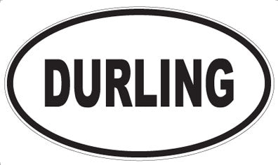 DURLING - Oval Sticker