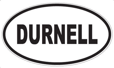 DURNELL - Oval Sticker