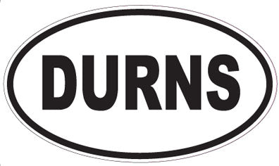 DURNS - Oval Sticker