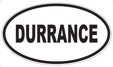 DURRANCE - Oval Sticker