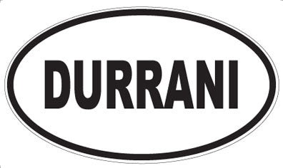 DURRANI - Oval Sticker