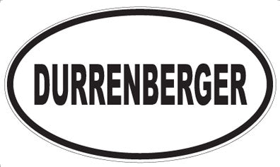 DURRENBERGER - Oval Sticker