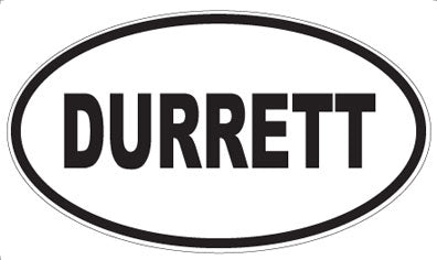 DURRETT - Oval Sticker