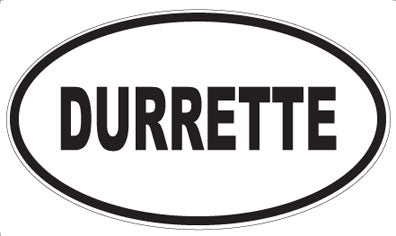 DURRETTE - Oval Sticker