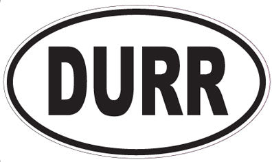 DURR - Oval Sticker