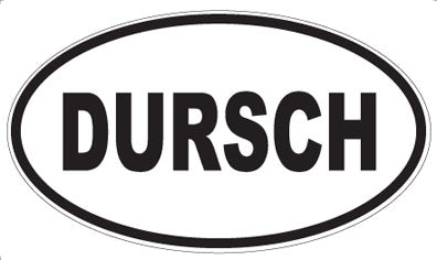 DURSCH - Oval Sticker