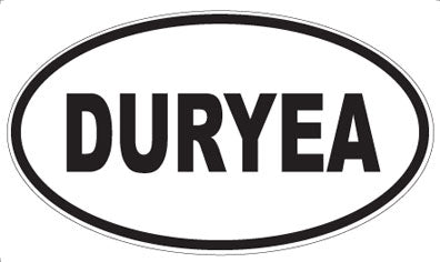 DURYEA - Oval Sticker