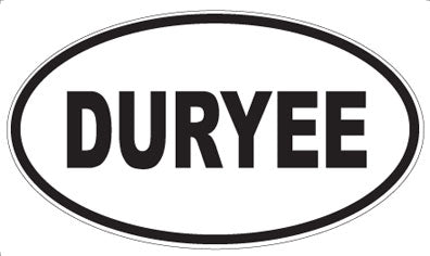 DURYEE - Oval Sticker