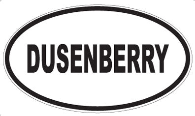 DUSENBERRY - Oval Sticker