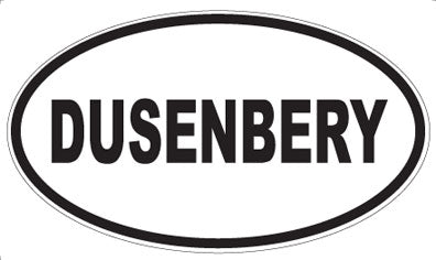 DUSENBERY - Oval Sticker