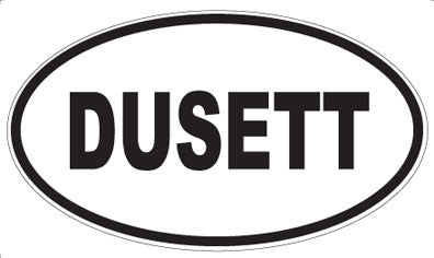 DUSETT - Oval Sticker