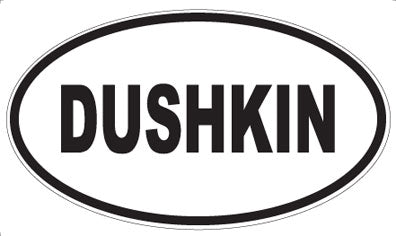 DUSHKIN - Oval Sticker