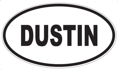 DUSTIN - Oval Sticker