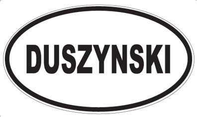 DUSZYNSKI - Oval Sticker
