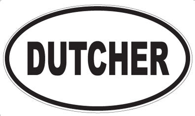 DUTCHER - Oval Sticker