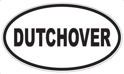 DUTCHOVER - Oval Sticker