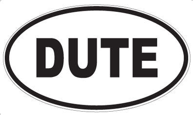 DUTE - Oval Sticker