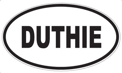 DUTHIE - Oval Sticker