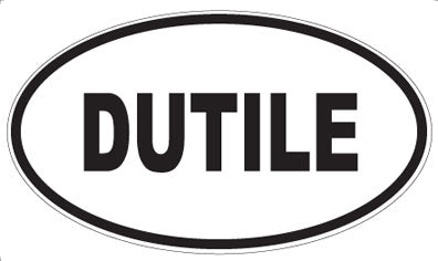 DUTILE - Oval Sticker