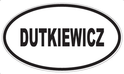 DUTKIEWICZ - Oval Sticker