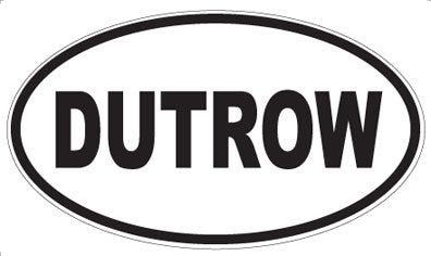 DUTROW - Oval Sticker