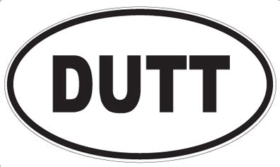DUTT - Oval Sticker