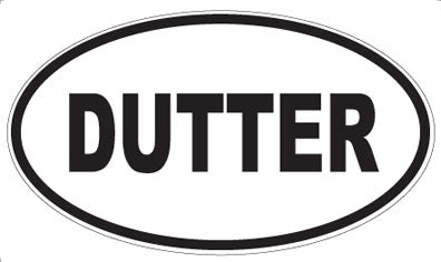 DUTTER - Oval Sticker