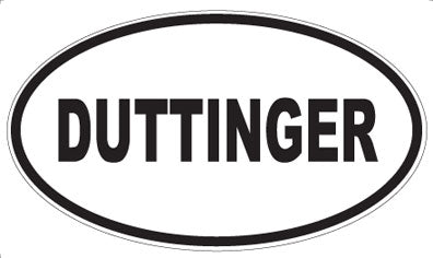 DUTTINGER - Oval Sticker