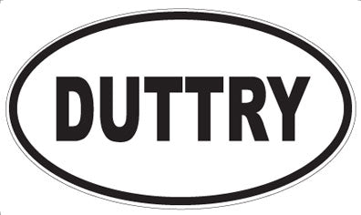 DUTTRY - Oval Sticker