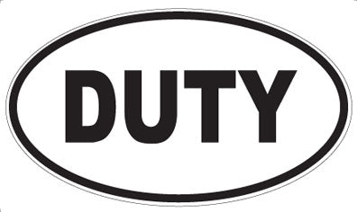 DUTY - Oval Sticker