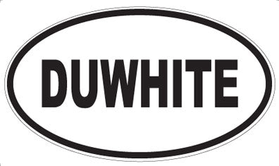 DUWHITE - Oval Sticker