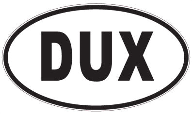 DUX - 3 Letter Initials Oval Sticker