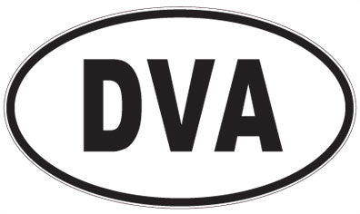 DVA - 3 Letter Initials Oval Sticker
