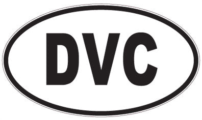 DVC - 3 Letter Initials Oval Magnet