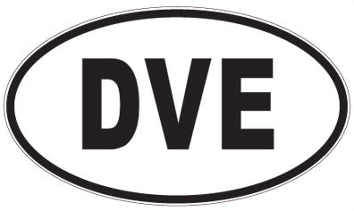 DVE - 3 Letter Initials Oval Magnet