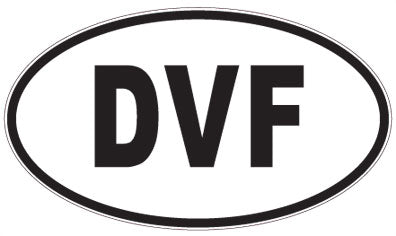 DVF - 3 Letter Initials Oval Sticker