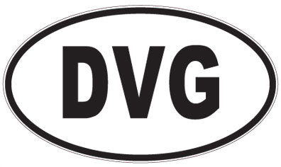 DVG - 3 Letter Initials Oval Magnet