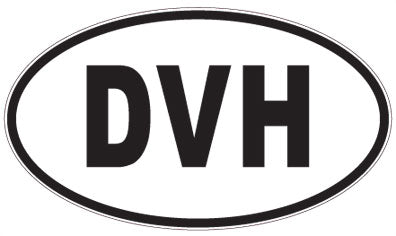 DVH - 3 Letter Initials Oval Magnet
