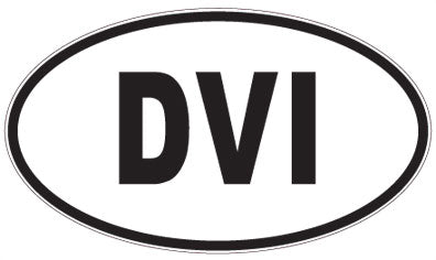 DVI - 3 Letter Initials Oval Magnet