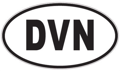 DVN - 3 Letter Initials Oval Magnet