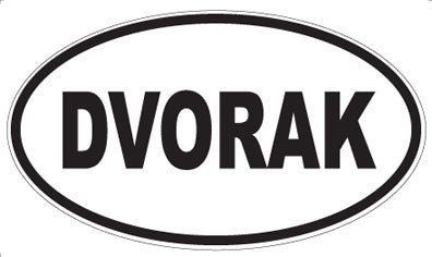 DVORAK - Oval Sticker