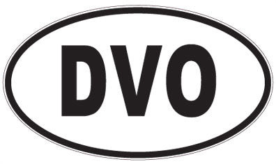 DVO - 3 Letter Initials Oval Magnet