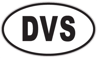 DVS - 3 Letter Initials Oval Magnet