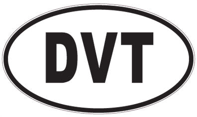 DVT - 3 Letter Initials Oval Magnet