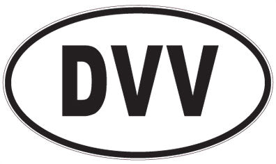 DVV - 3 Letter Initials Oval Magnet