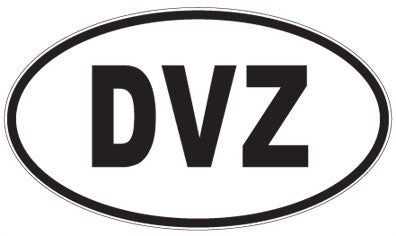 DVZ - 3 Letter Initials Oval Magnet