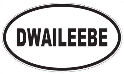DWAILEEBE - Oval Sticker