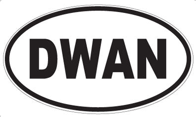 DWAN - Oval Sticker