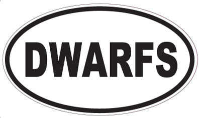 DWARFS - Oval Sticker