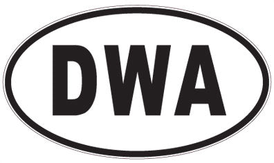 DWA - 3 Letter Initials Oval Magnet